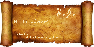 Willi József névjegykártya